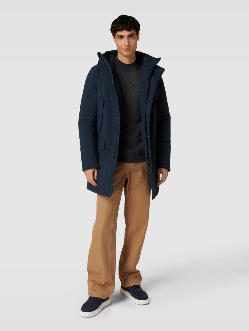 Jacke mit Kapuze Modell 'WILSON' in marineblau