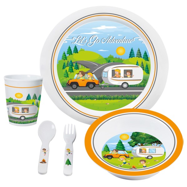 Brunner - Kid's Set Let's Go Adventure 3+ - Geschirr-Set
