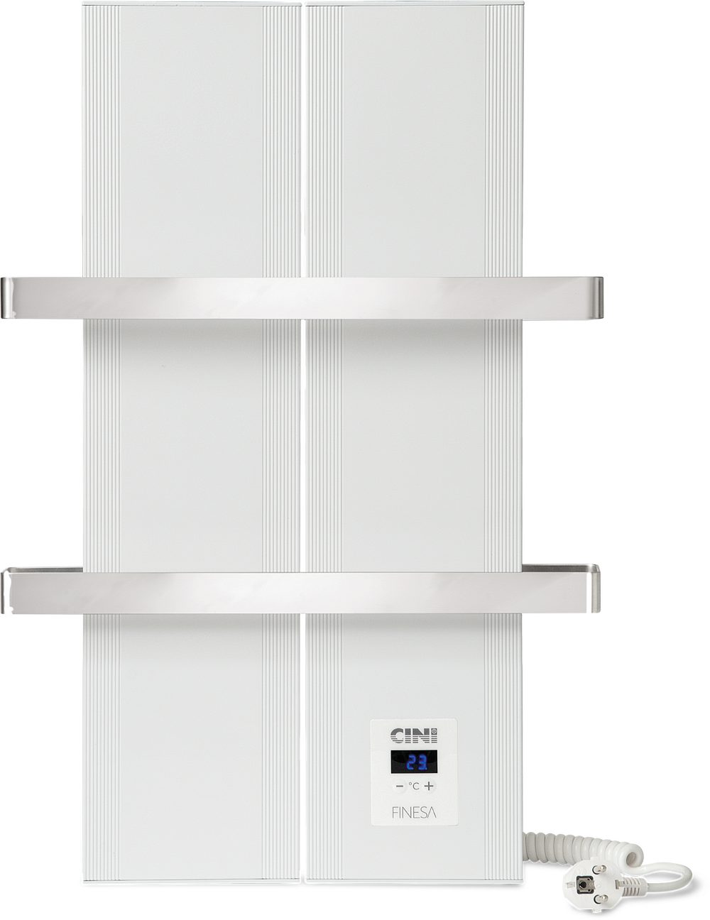 Finesa Elektrischer Badheizkörper mit Smarte Thermostat, Wärmeabgabe 400-1200W, 5 Jahre GARANTIE