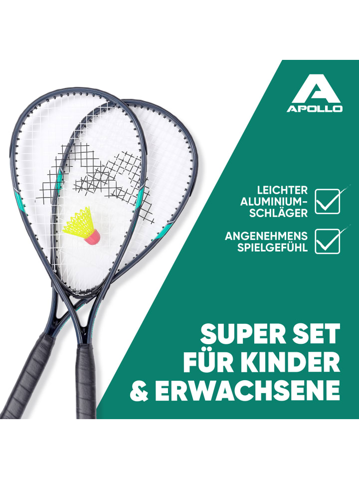 Apollo Badminton Schläger Set Kinder 