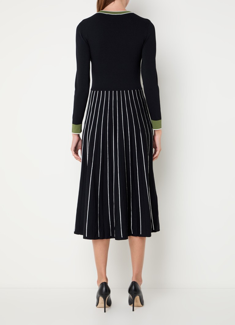 Vestido midi de punto fino Fara de LKBennett con rayas estampadas.