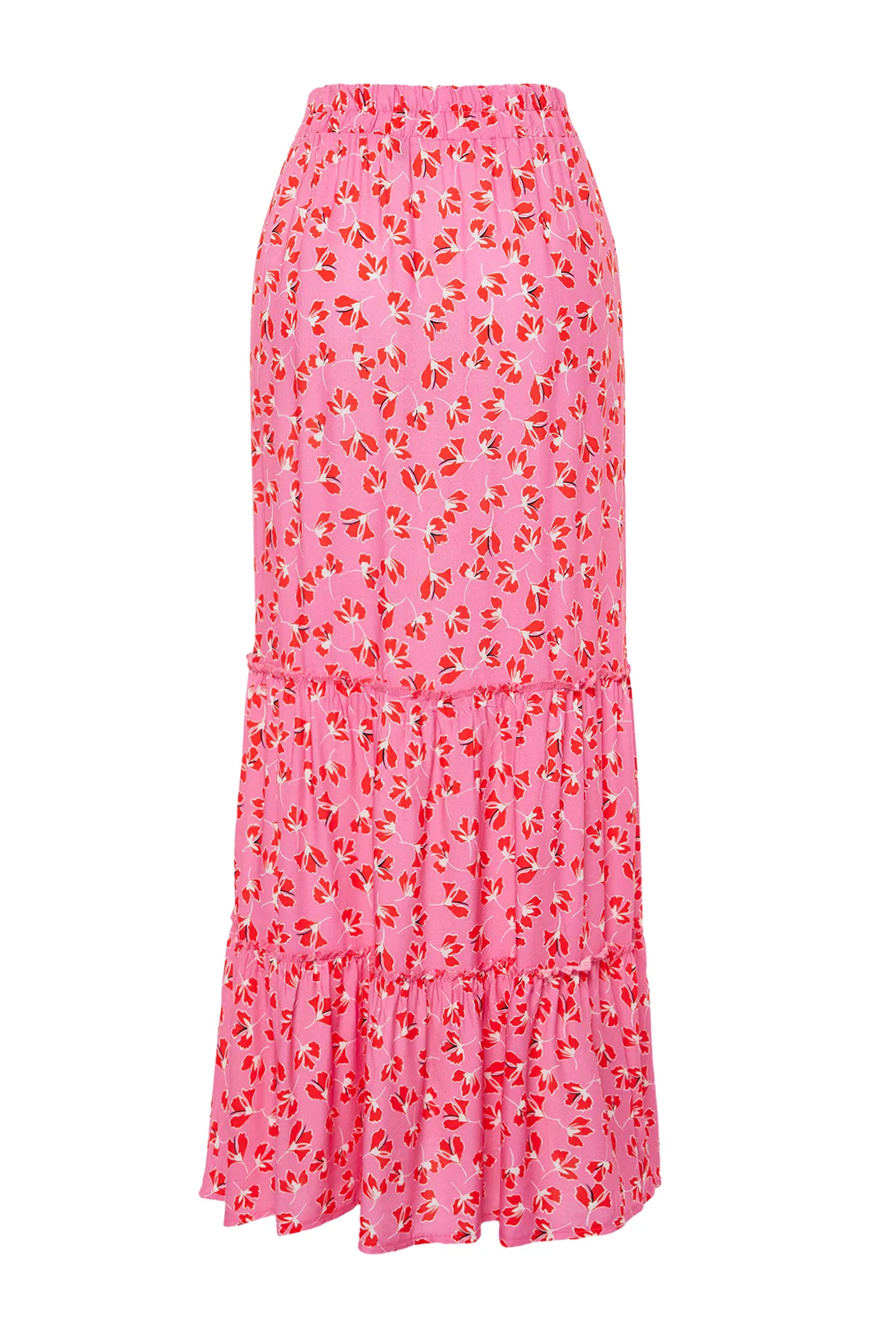 Trendyol Modest  Rosa gewebter Rock mit Blumenmuster TCTSS22EE00000