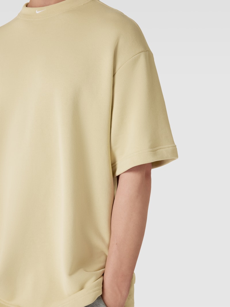 T-Shirt mit Label-Stitching Modell 'CIRCA' in beige