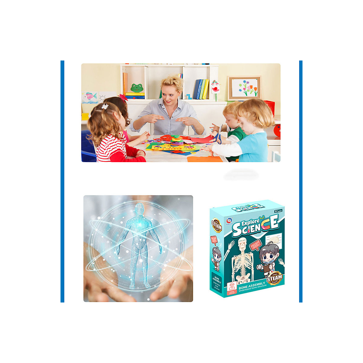 Skelett-Simulationsspiel für Kinder Kleines menschliches Skelett Modell Simulation Skelett Kinder Früherziehung Lernspielzeug