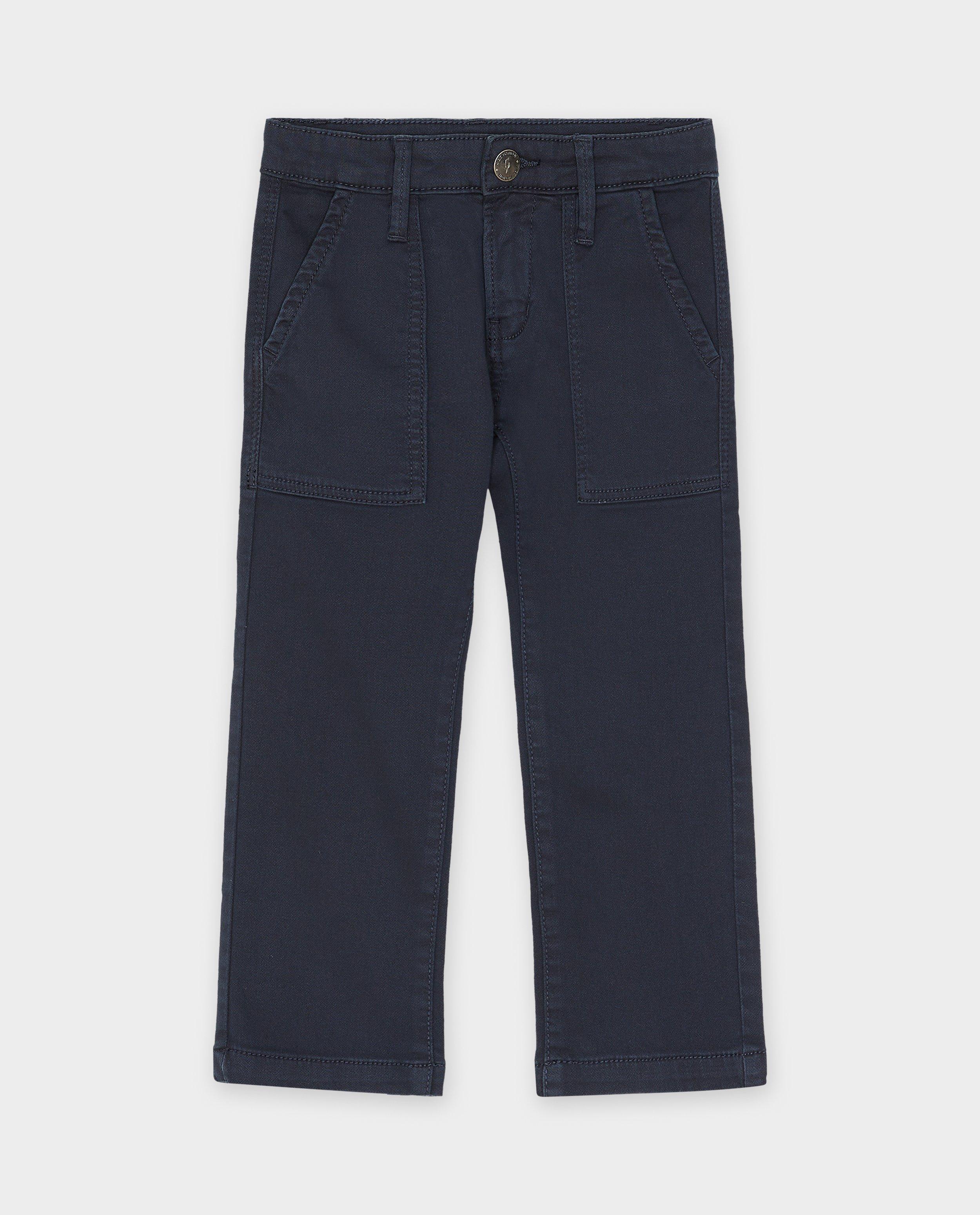 Pantaloni Kidz Nation albastru închis, croială dreaptă, 2-7 ani albastru închis