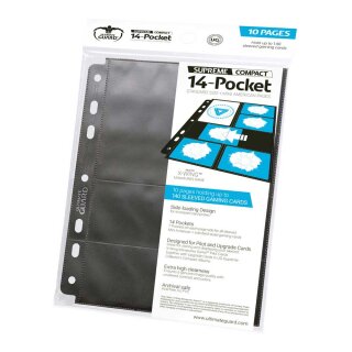 Ultimate Guard 14-Pocket Standard Size & Mini-American Supreme Pages Schwarz (10)