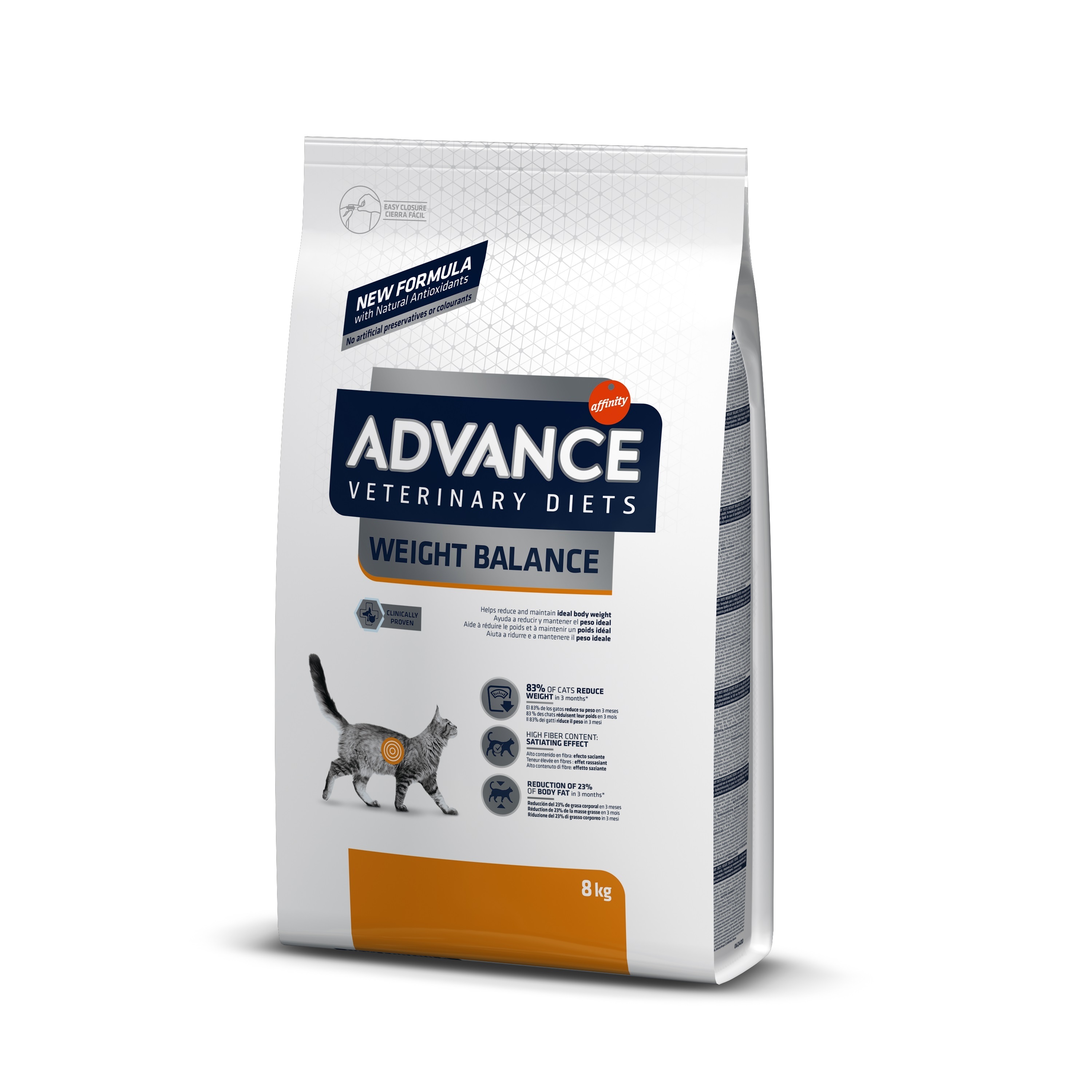 ADVANCE Trockenfutter ADVANCE Affinity Veterinary Diets Weight Balance - Kroketten für übergewichtige Katzen 8kg