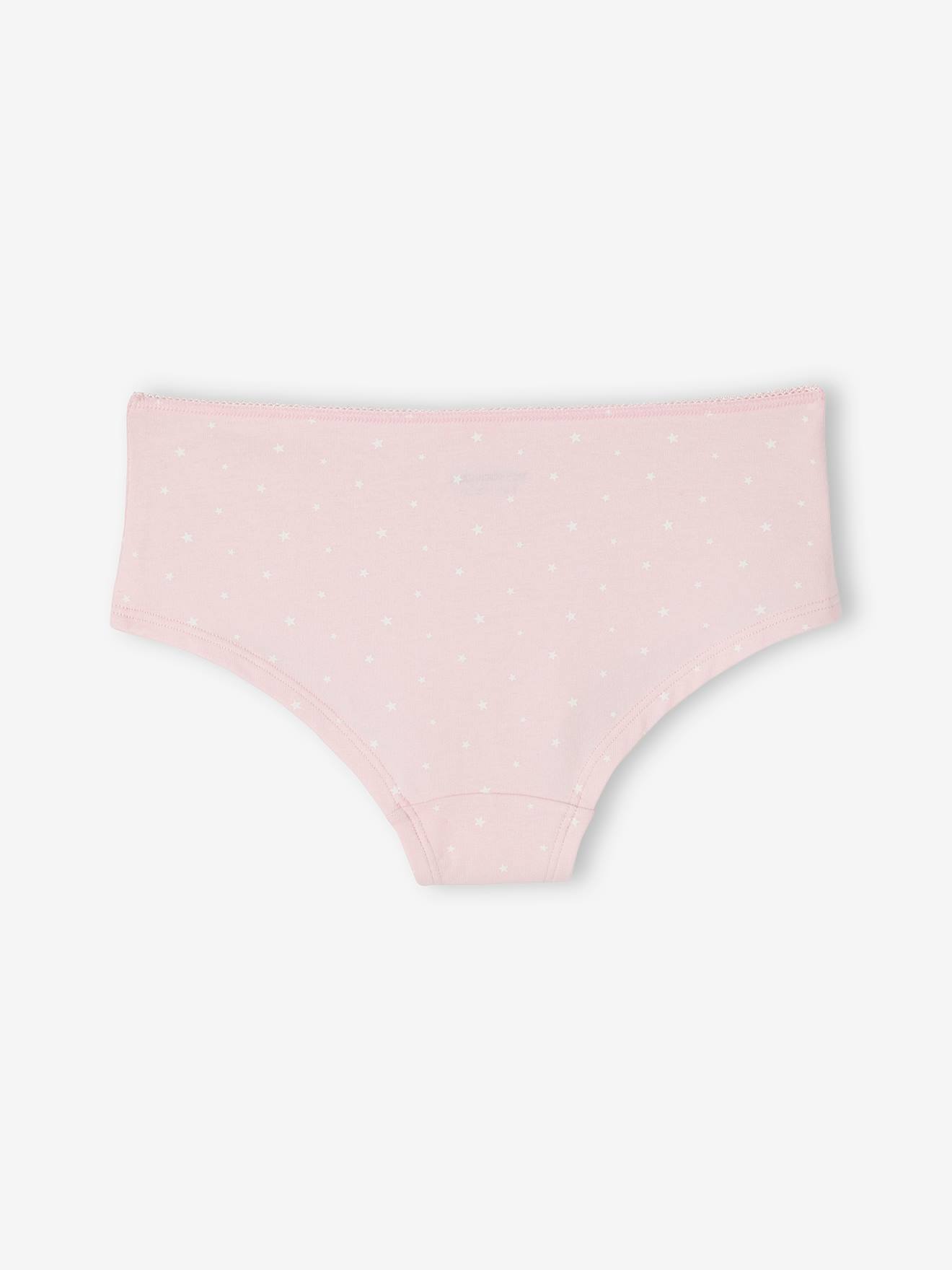 Vertbaudet 4er-Pack Mädchen Shortys mit Bio-Baumwolle - wollweiß