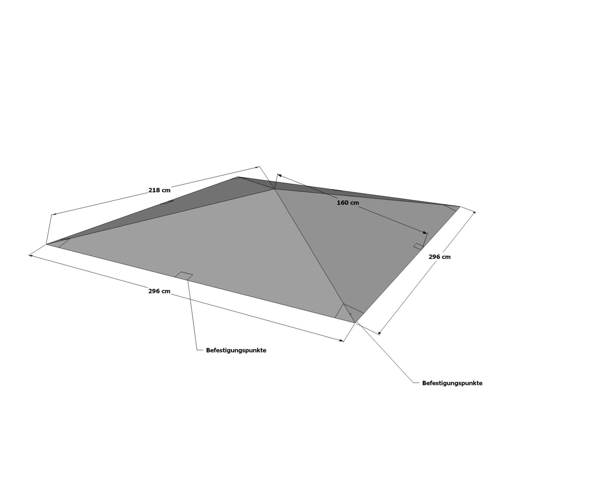 Grasekamp Pavillon Ersatzdach zu Antik- und Klassikpavillon 3x3m