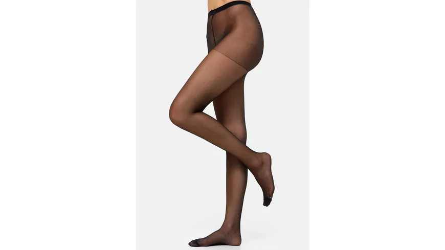 NUR DIE Damen Feinstrumpfhose Supersitz Color 20 DEN schwarz