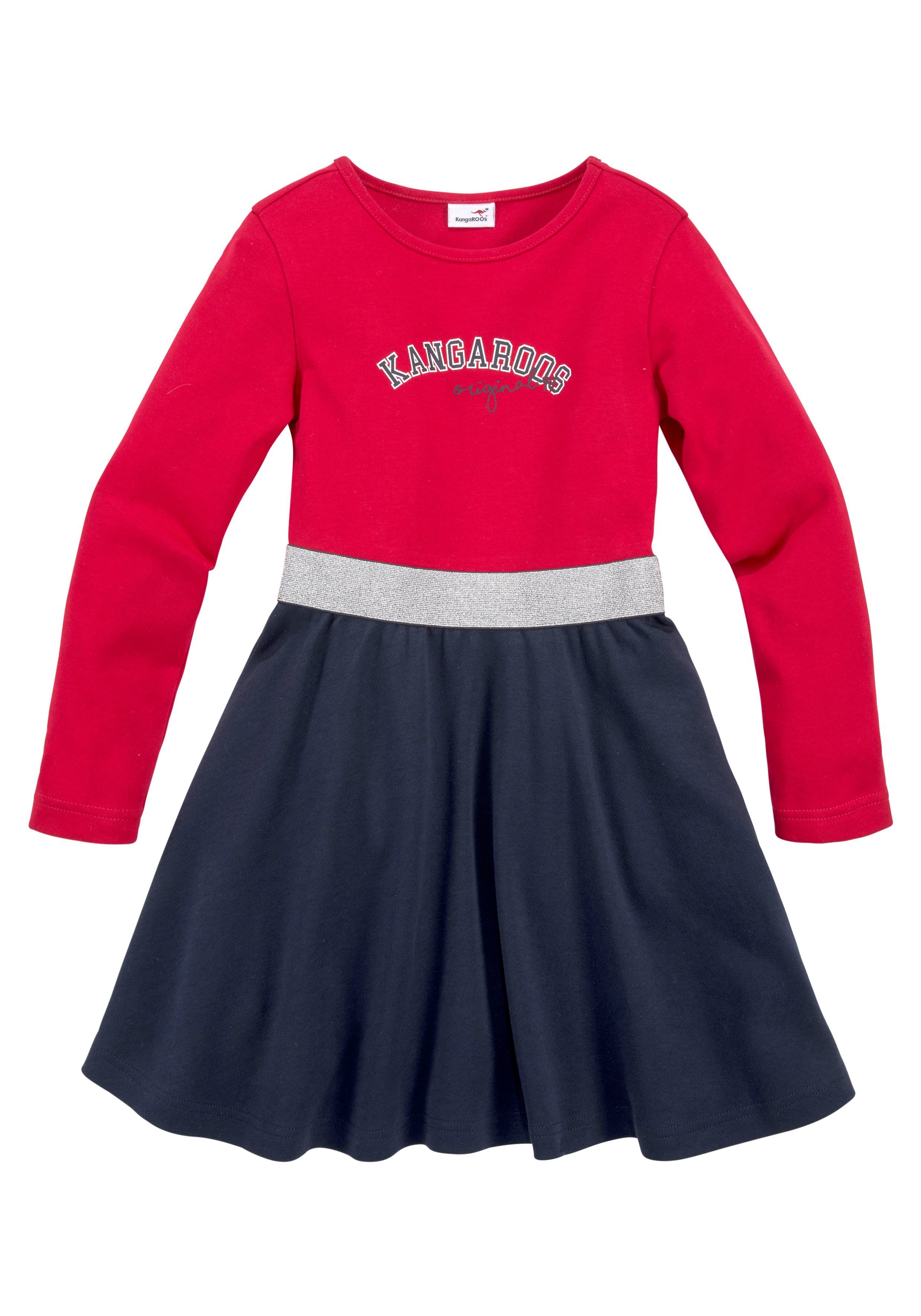 KangaROOS Jerseykleid Glitzerband mit elastischem Glitzerband