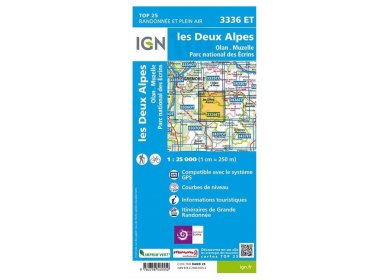 Carte IGN Les Deux Alpes 3336ET