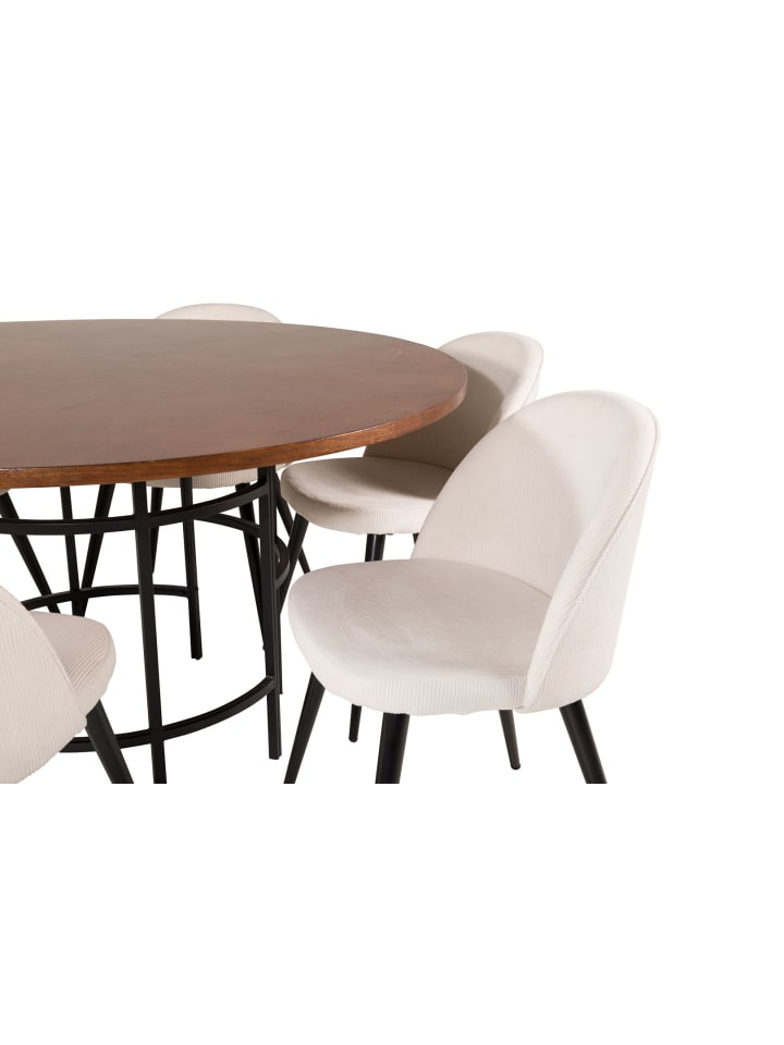 ebuy24 Essgruppe Copenhagen (7-teilig) Beige 140 x 140 cm günstig kaufen onesize