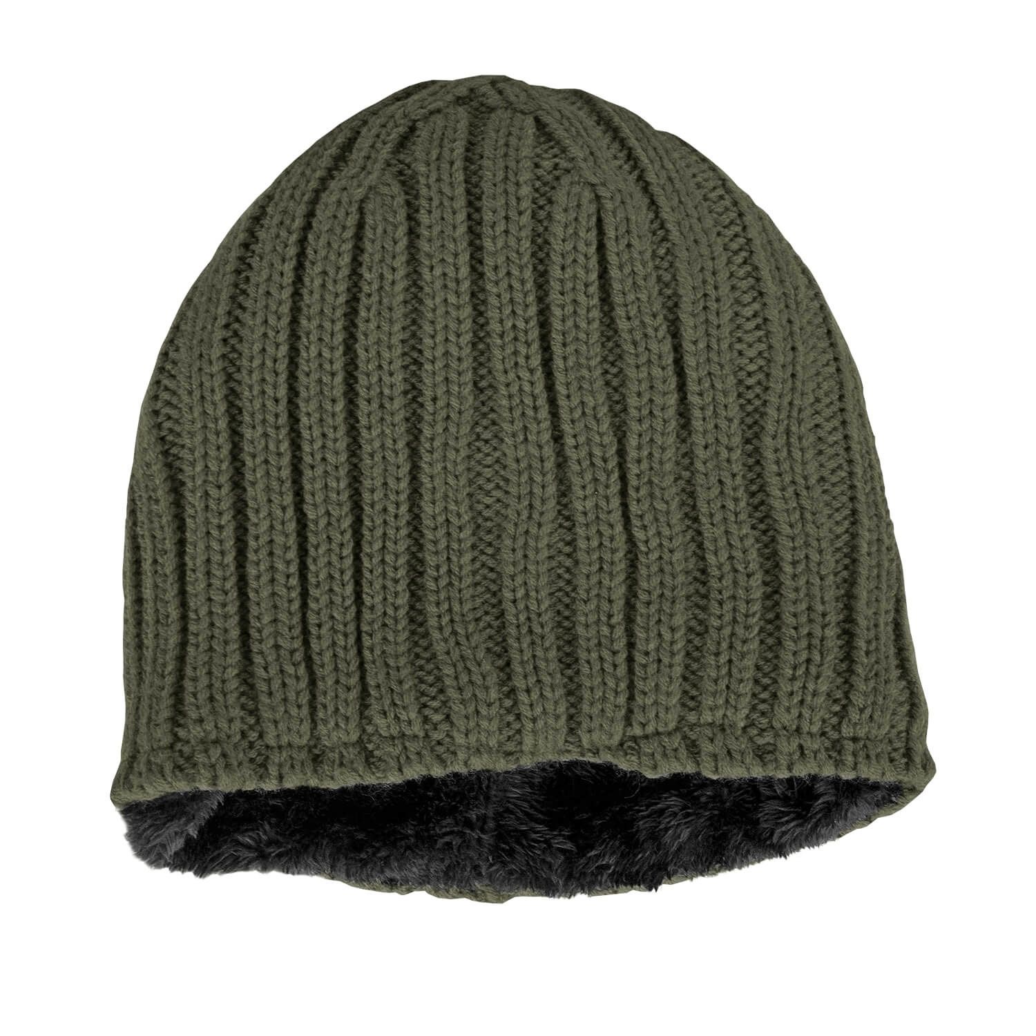 Strick Beanie gefüttert