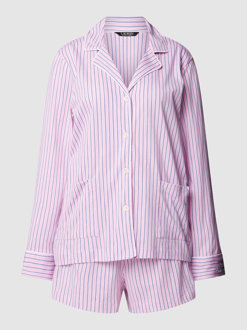 Pyjama mit Streifenmuster in rosa