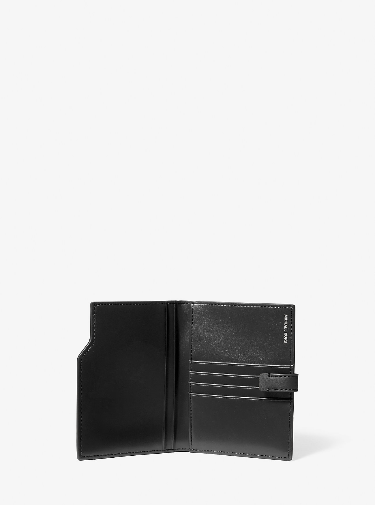 Jet Set Metallic Signature Logo Passport Lommebok - SVART
