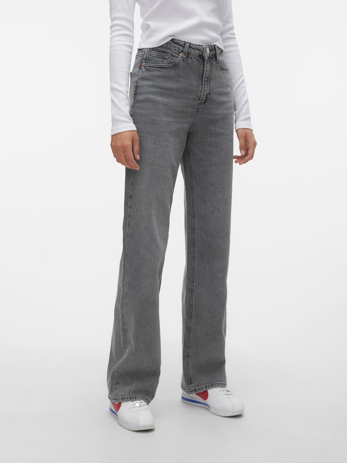 VMTESSA Hohe Taille Weit geschnitten Jeans