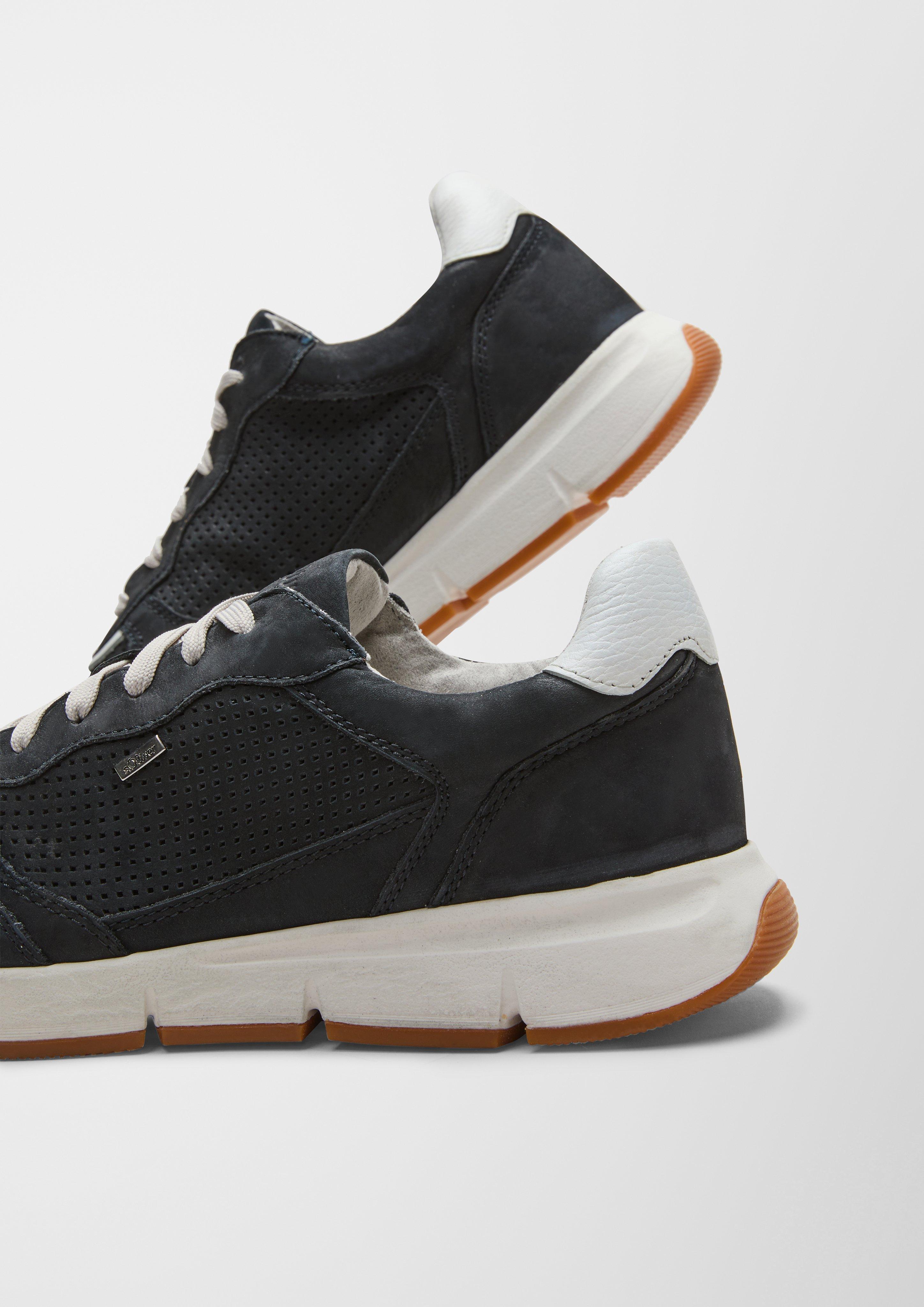 Perforierte Ledersneaker  6007683-827
