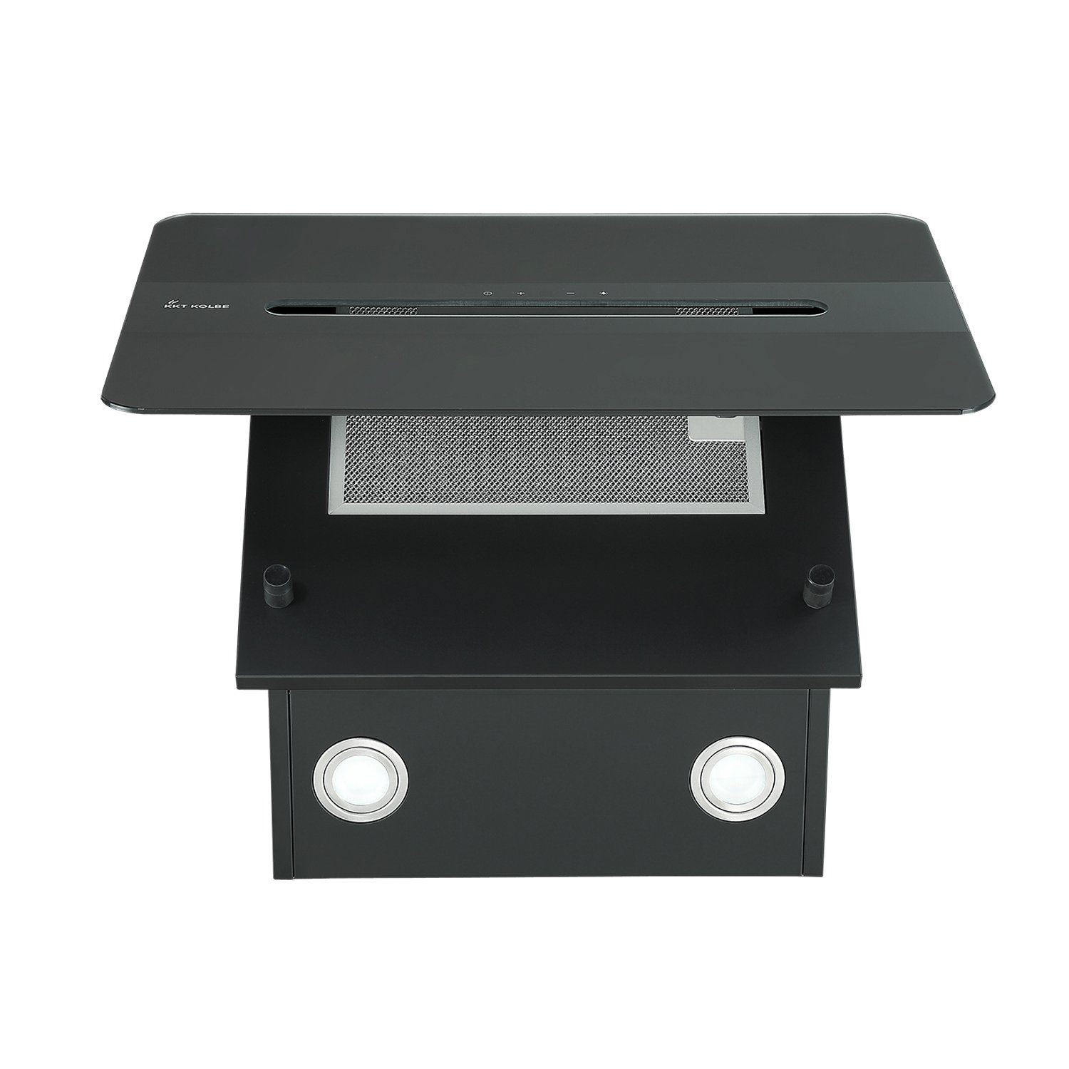 KKT KOLBE Wandhaube Dunstabzugshaube 60cm ORION6109S, 60cm / Edelstahl / schwarzes Glas / 9 Stufen / LED & Sensortasten