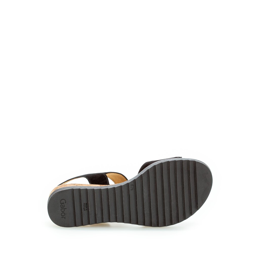 Gabor comfort Keilsandalette schwarz