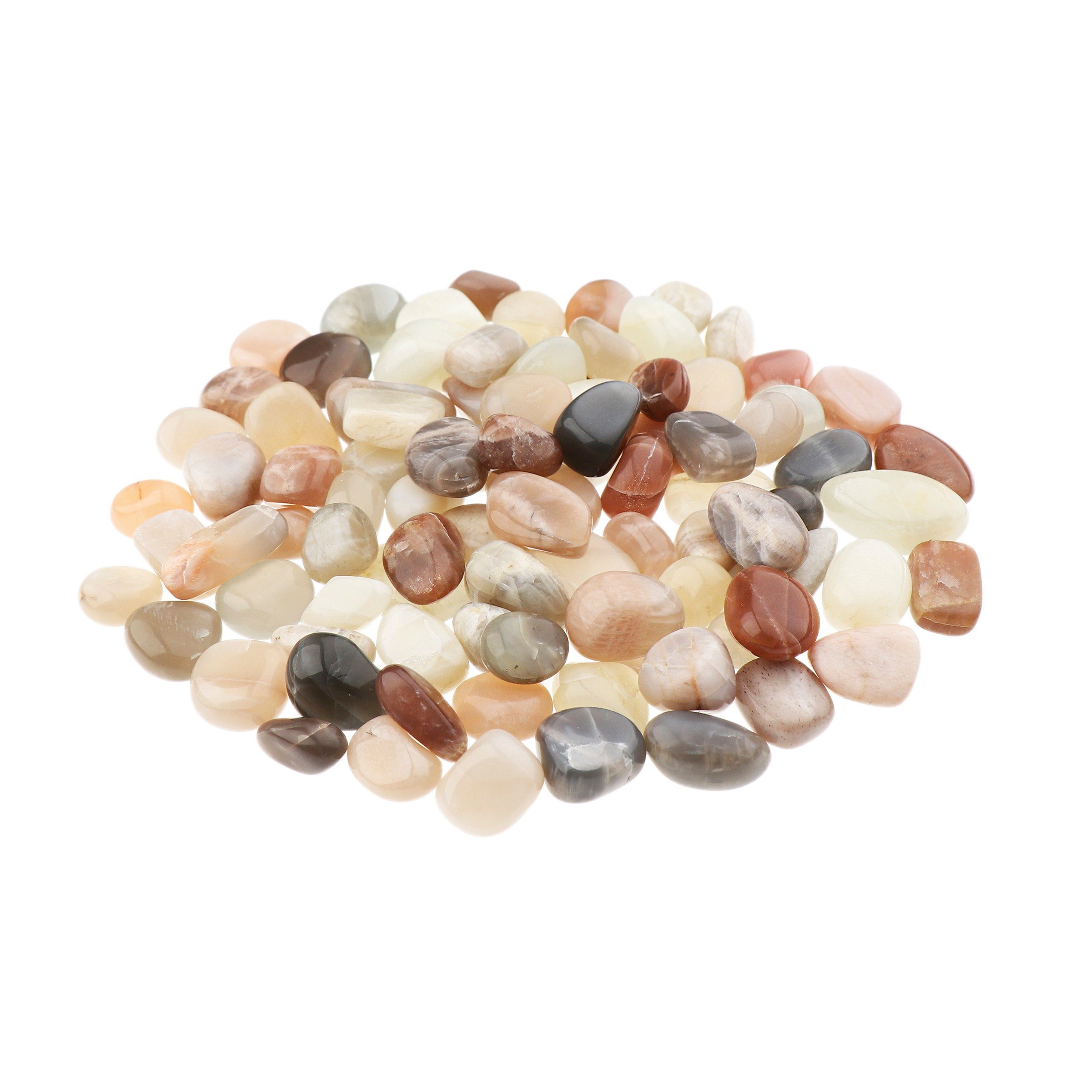 NKlaus Mineralstein 500g Edel Mondstein multicolor 15 - 25 mm Heilsteine Mineralstein Adul