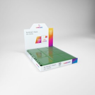 Gamegenic - 18-Pocket Sideloading Pages Green (50)