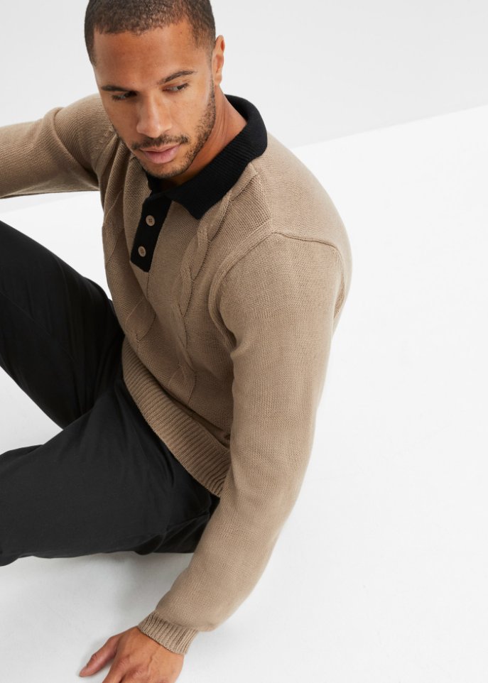 Pullover mit Polokragen