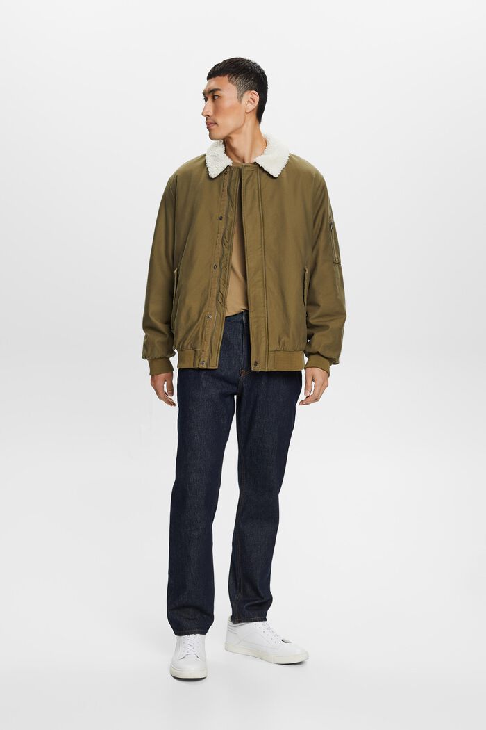 Wattierte Bomberjacke aus Fleece