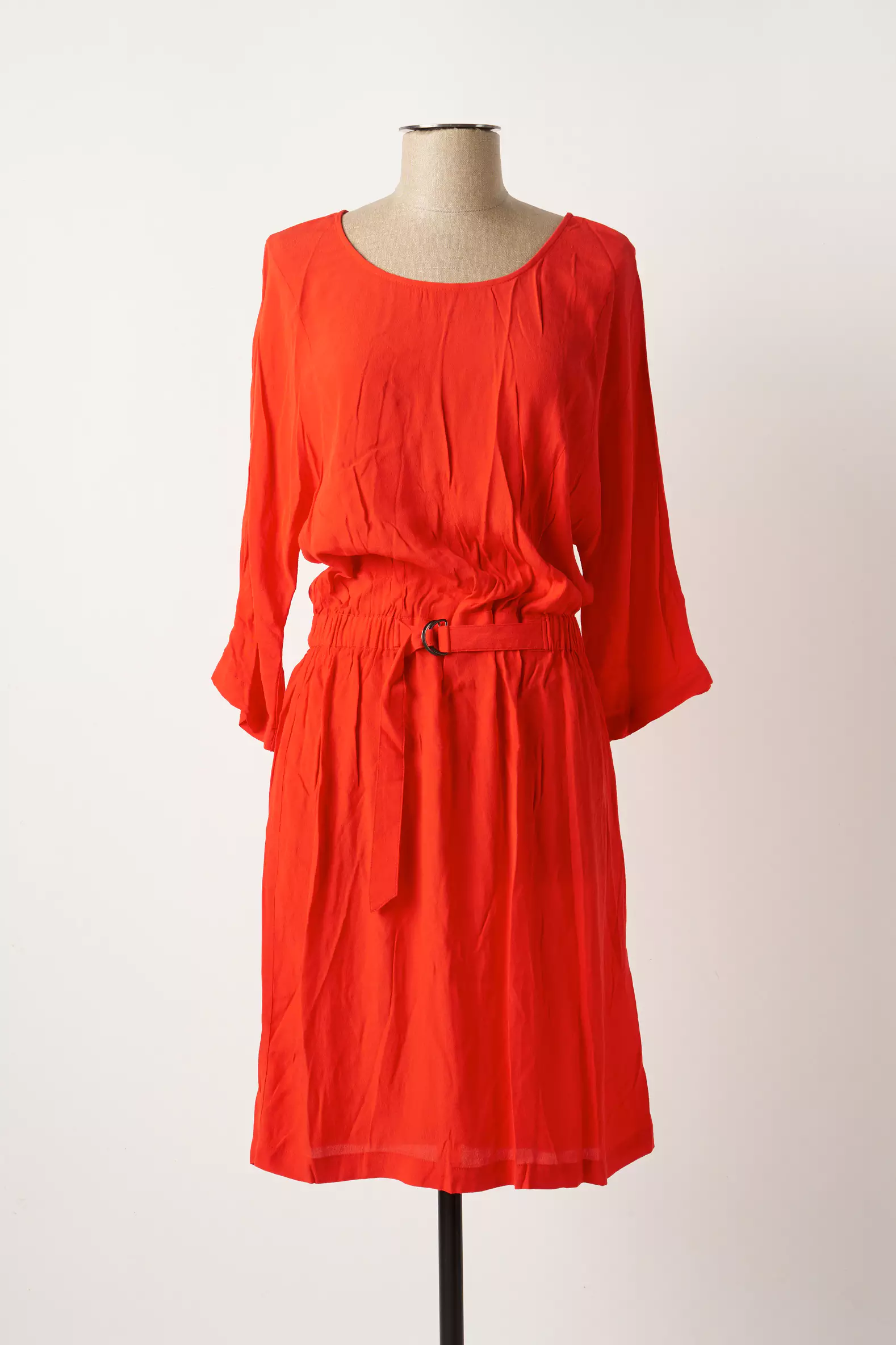Ichi Robes Mi Longues Femme couleur rouge