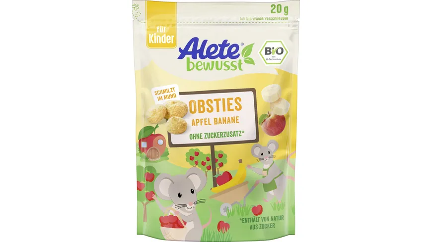 Alete bewusst Bio Obsties Apfel Banane 20 g