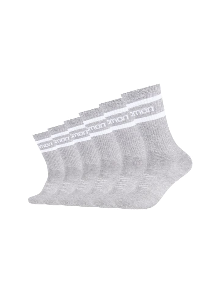 SALOMON Sportsocken LIFE 6er Pack mesh ventilation in Grau Weiß günstig kaufen 36-38
