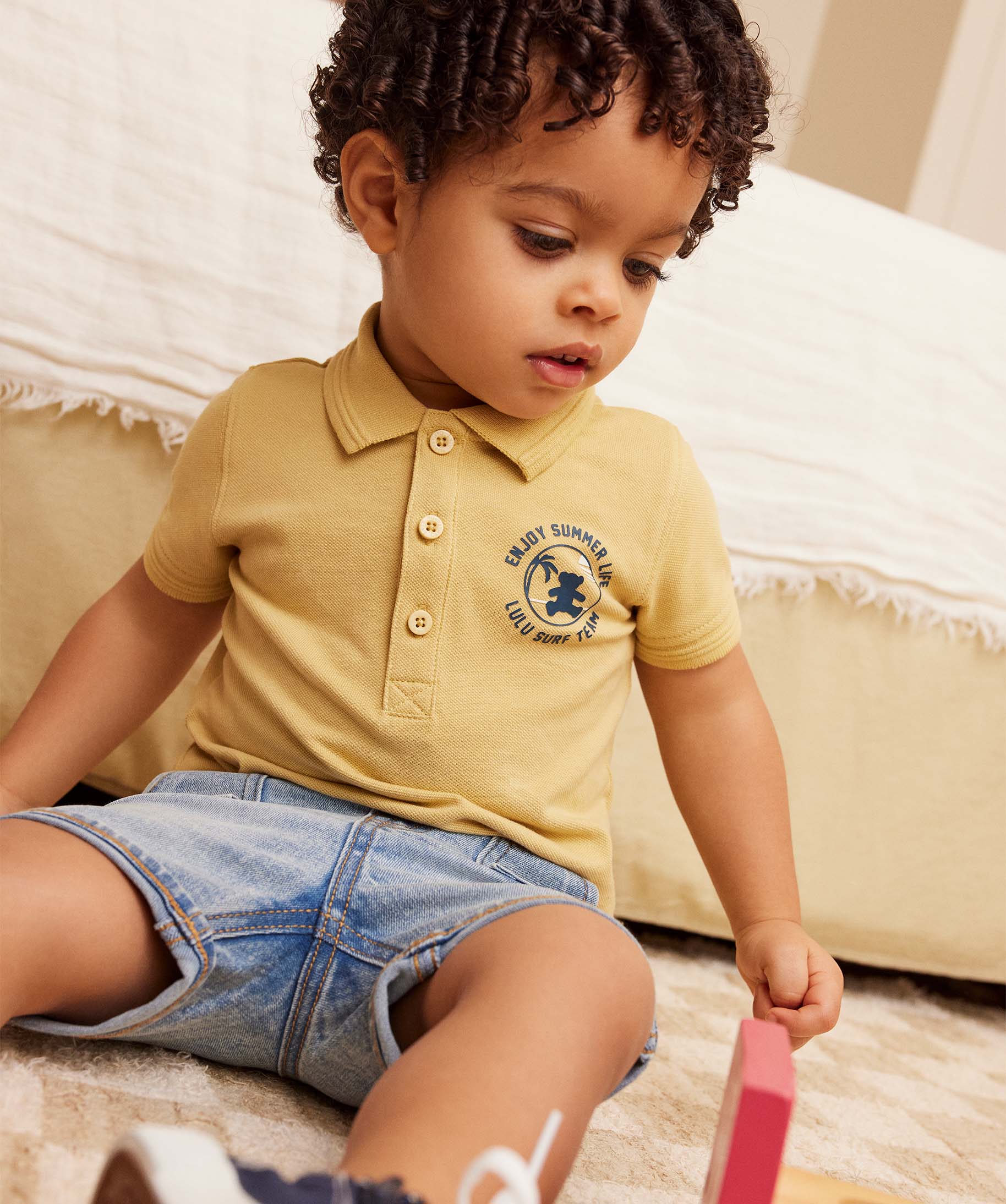 Polo bébé Garçon à manches courtes en maille piquée - L... jaune | GEMO