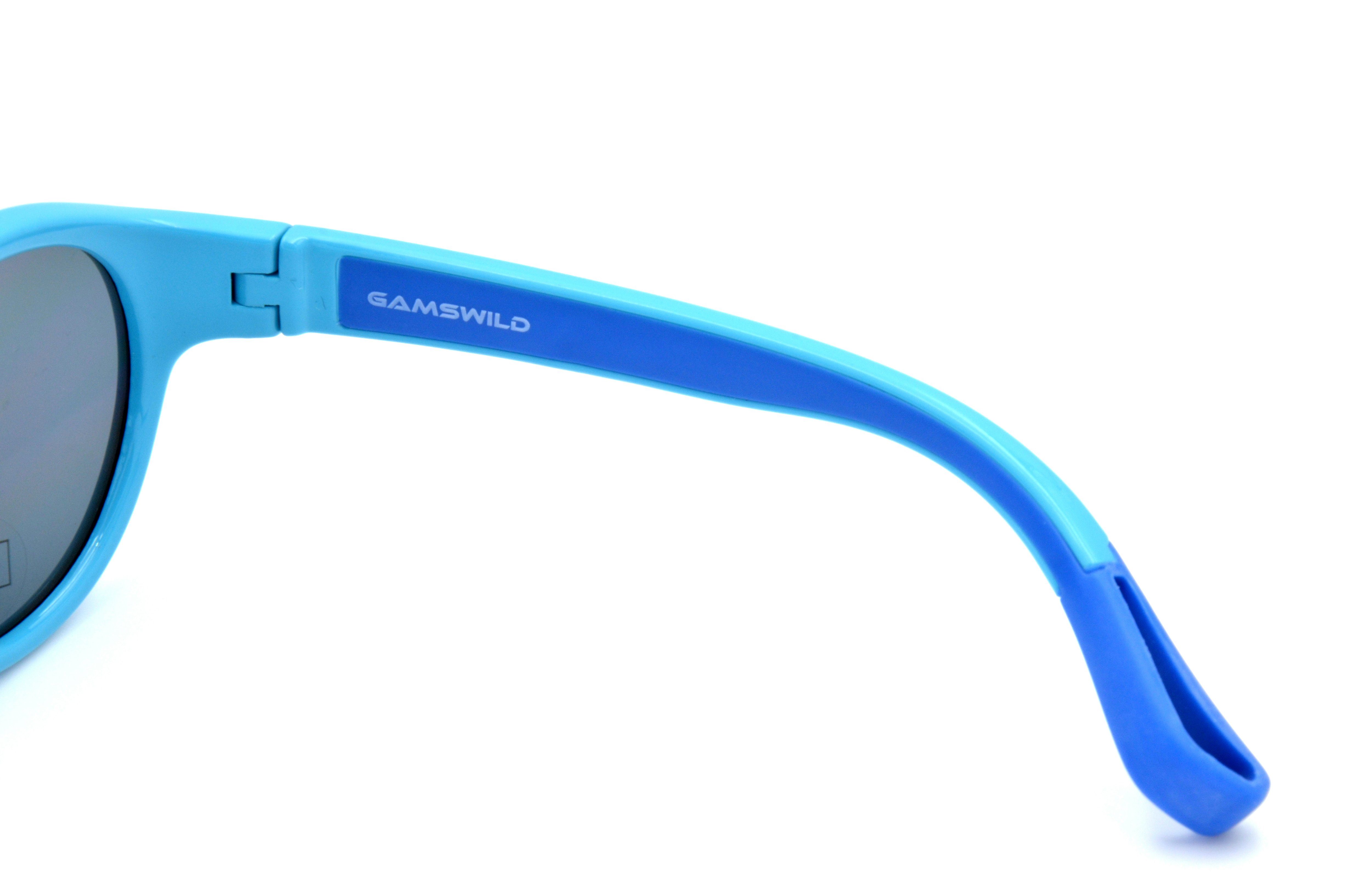 Gamswild Sonnenbrille WK5417 GAMSKIDS Kinderbrille 5-10 Jahre Kleinkindbrille Mädchen Jungen kids Unisex, blau, grün, lila