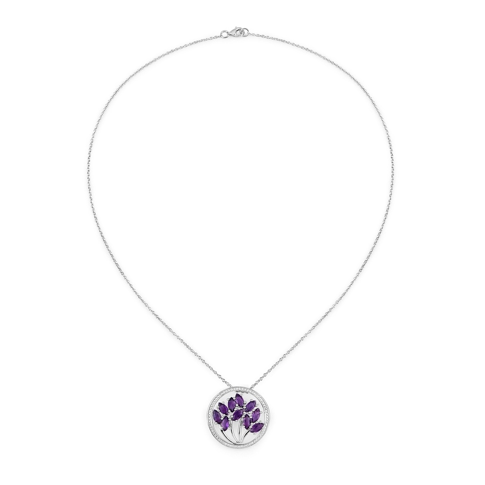 Rafaela Donata Chaîne Tree of Life Argent sterling Améthyste en Argent Bijoux