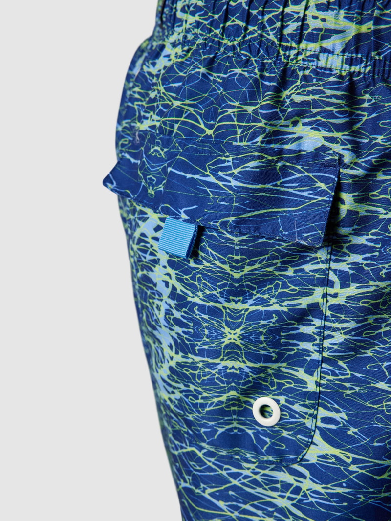 PLUS SIZE Badehose mit Allover-Muster in marineblau