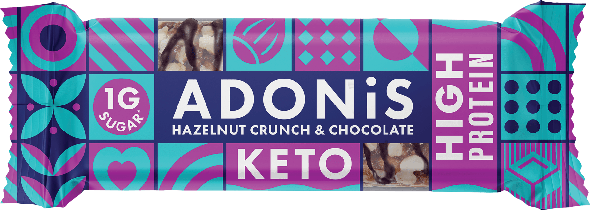 Proteinriegel, Hazelnut Crunch & Chocolate Keto, High Protein, 45 g