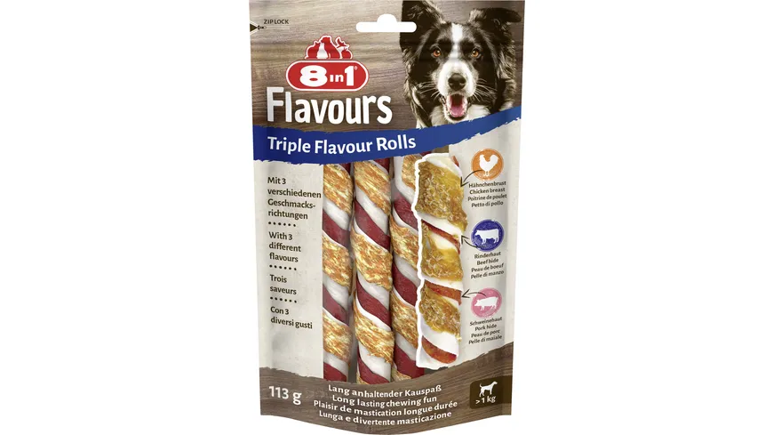 8in1 TRIPLE FLAVOUR rolls 113 g