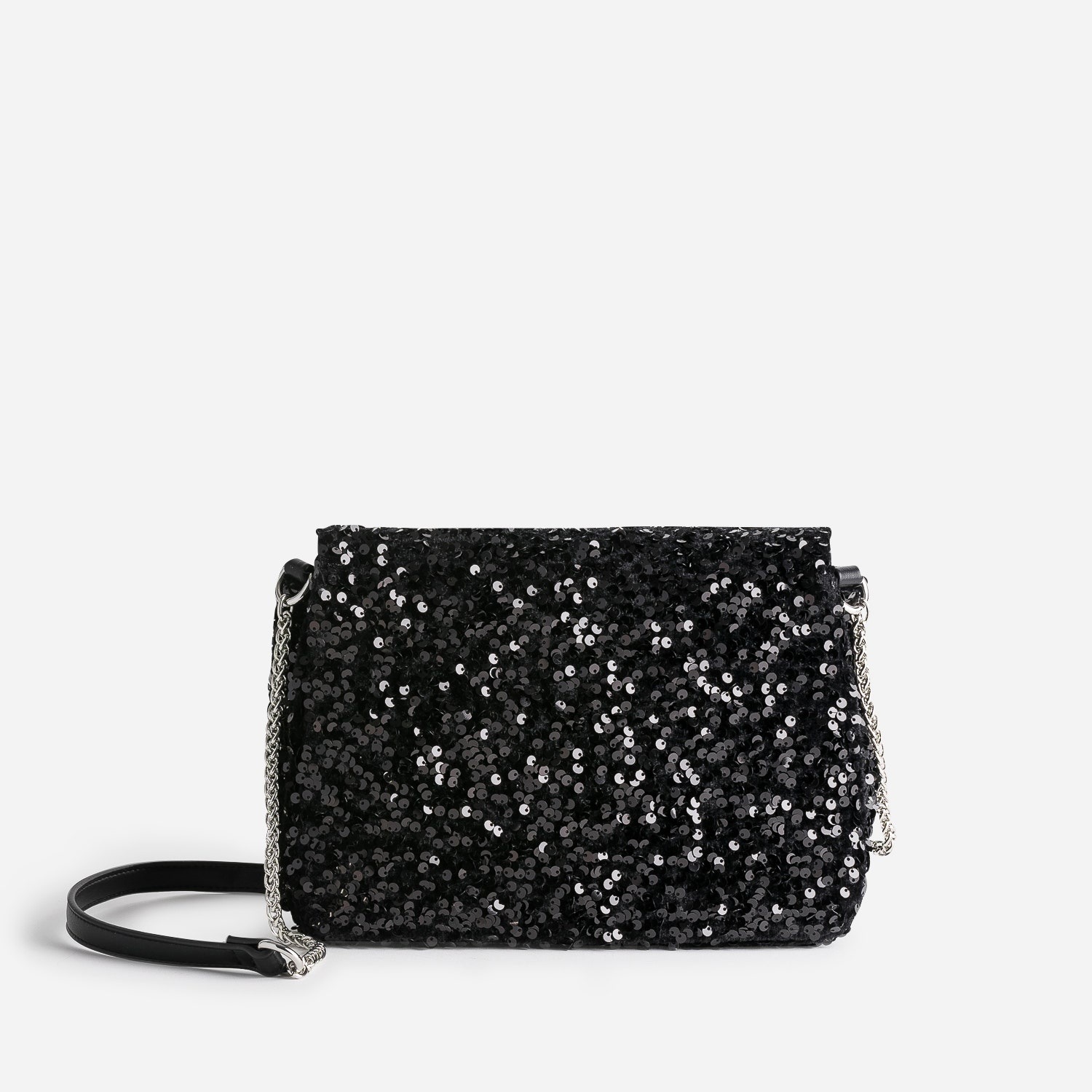 Sac à main TEXTO noir en sequins