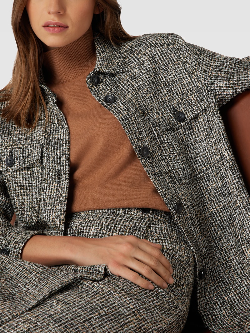 Blazer in Bouclé-Optik in cognac