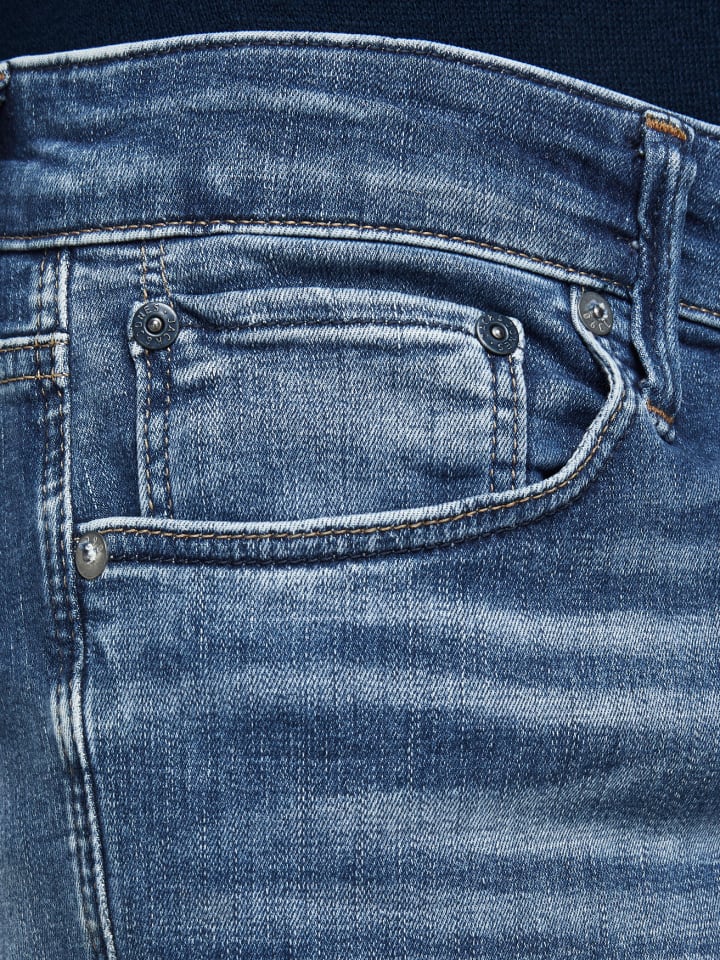 Jack & Jones Slim Fit Jeans Denim Hose JJIGLENN JJICON in Blau günstig kaufen