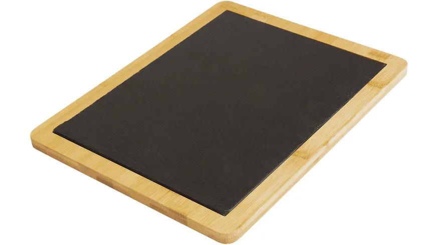 WESTMARK Servierplatte »Tapas + Friends«, Schiefer in Bambus, 32 x 25 x 1,2 cm