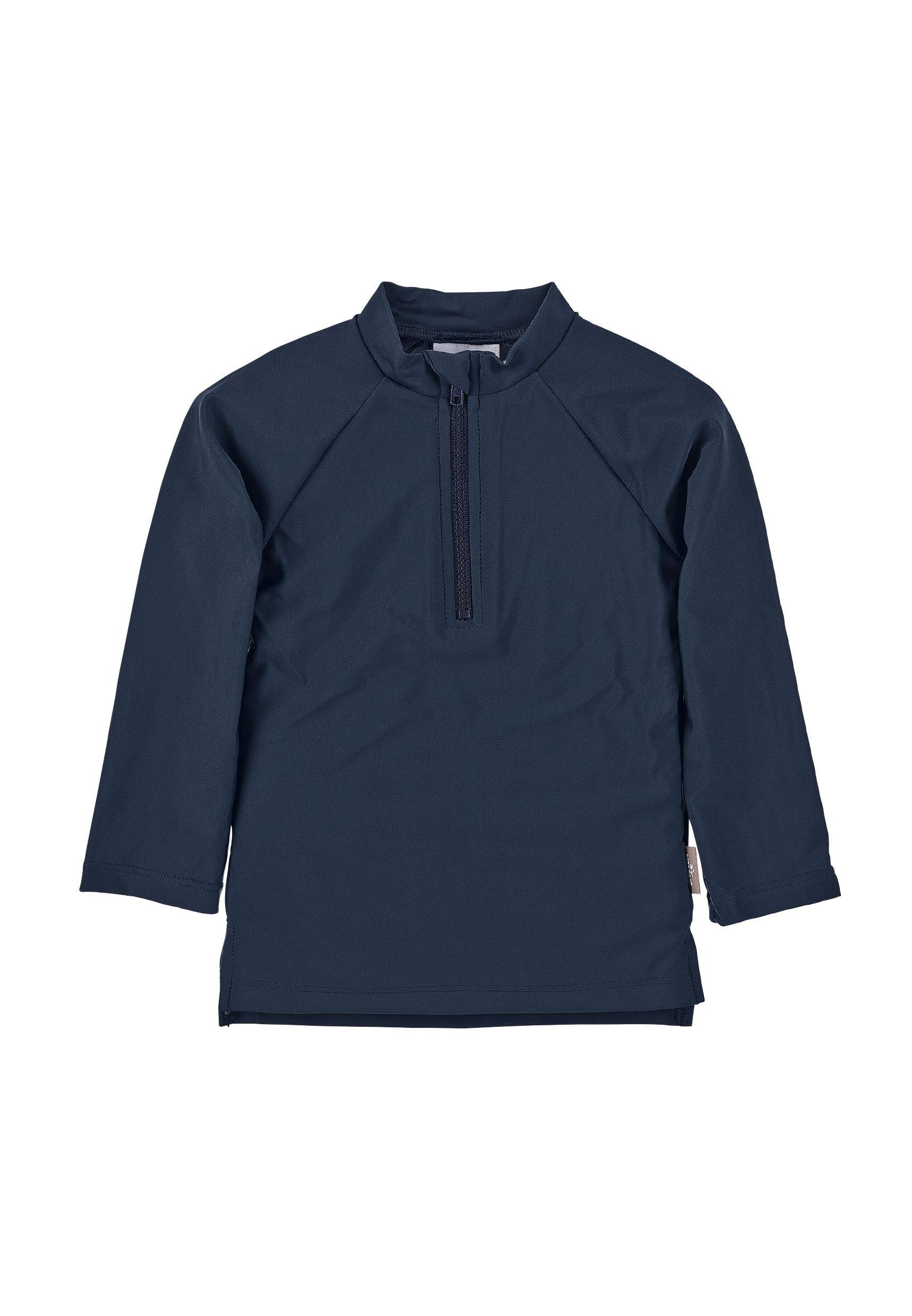 Langarm-Schwimmshirt uni in Blau, Marine, Magenta