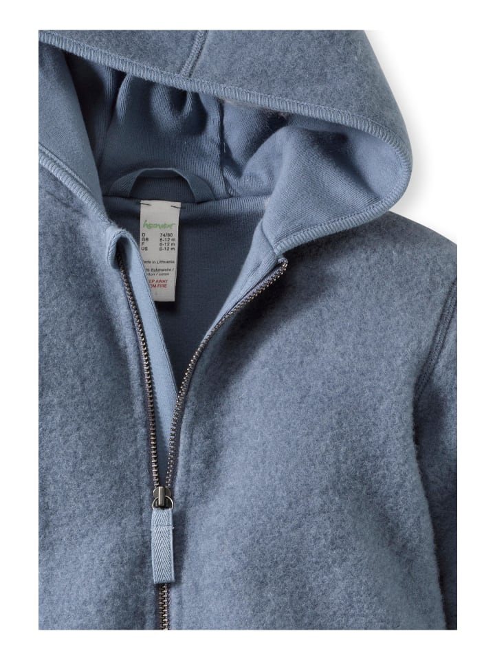 Hessnatur Wollfleece Overall in mittelblau günstig kaufen