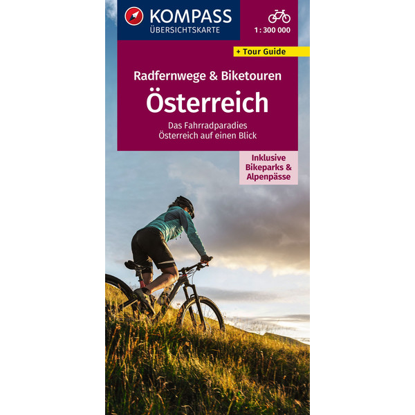 KOMPASS RADFERNWEGE &  BIKETOUREN 2563 ÖSTERREICH 1:450000 - Fahrradkarte