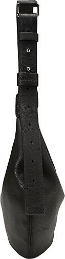 Marc O'Polo Flache Schultertasche aus genarbtem Rindleder