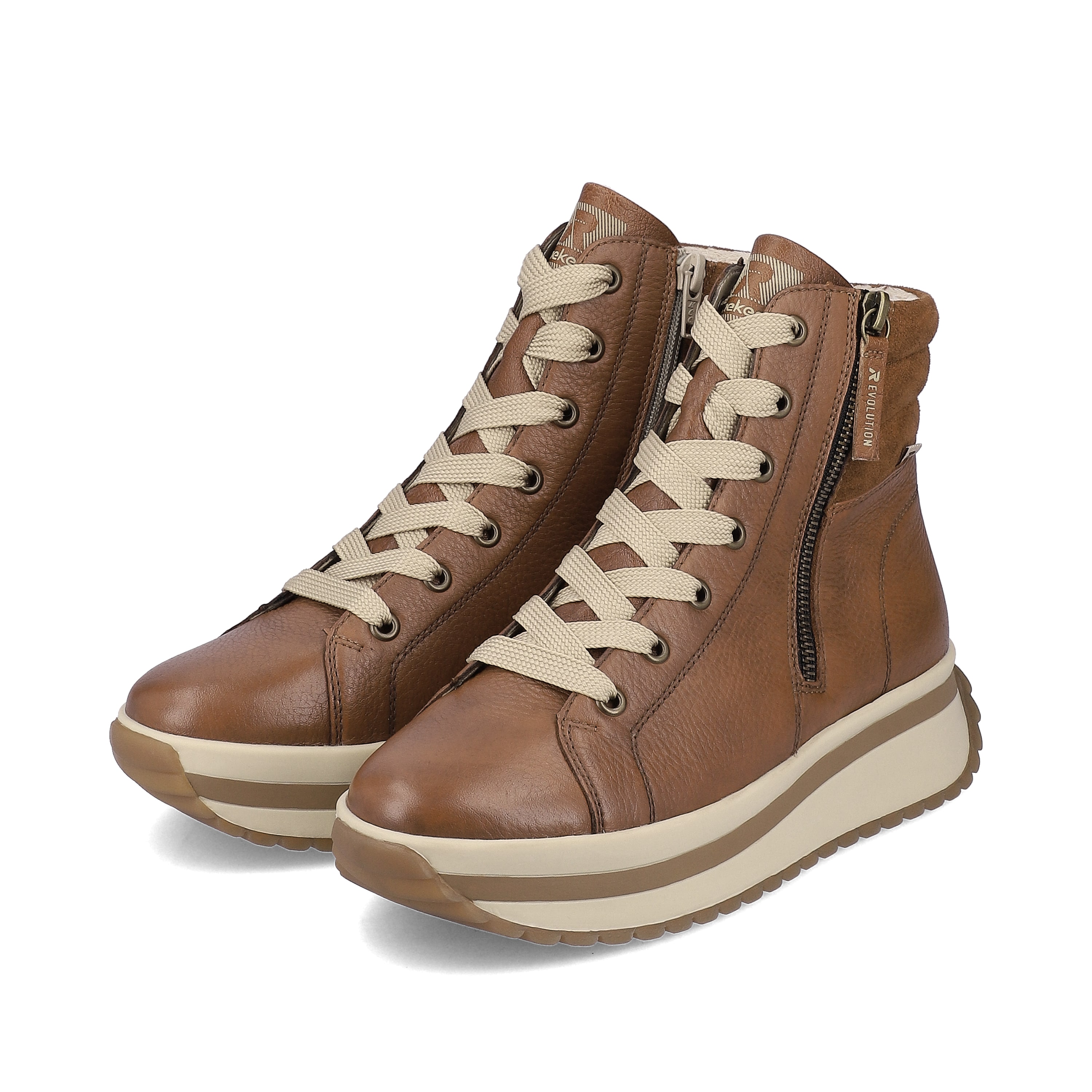 Rieker Damen Sneaker High wood brown
