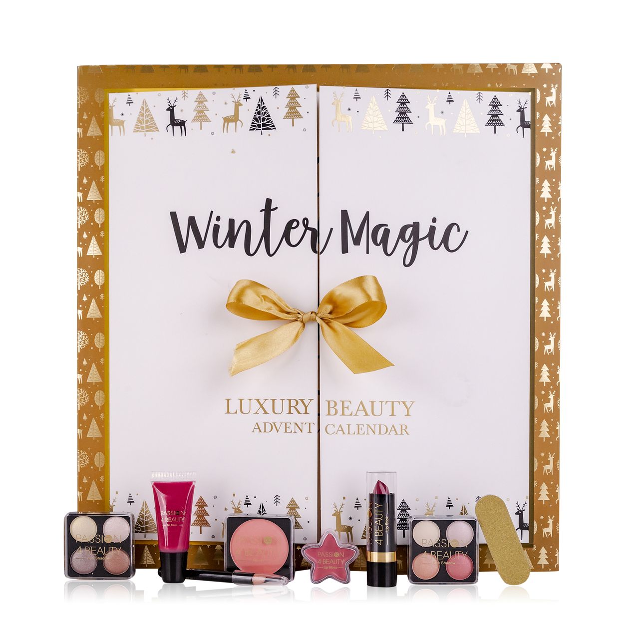 accentra Adventskalender Dekorativkosmetik WINTER MAGIC in Box mit aufklappbaren Türen