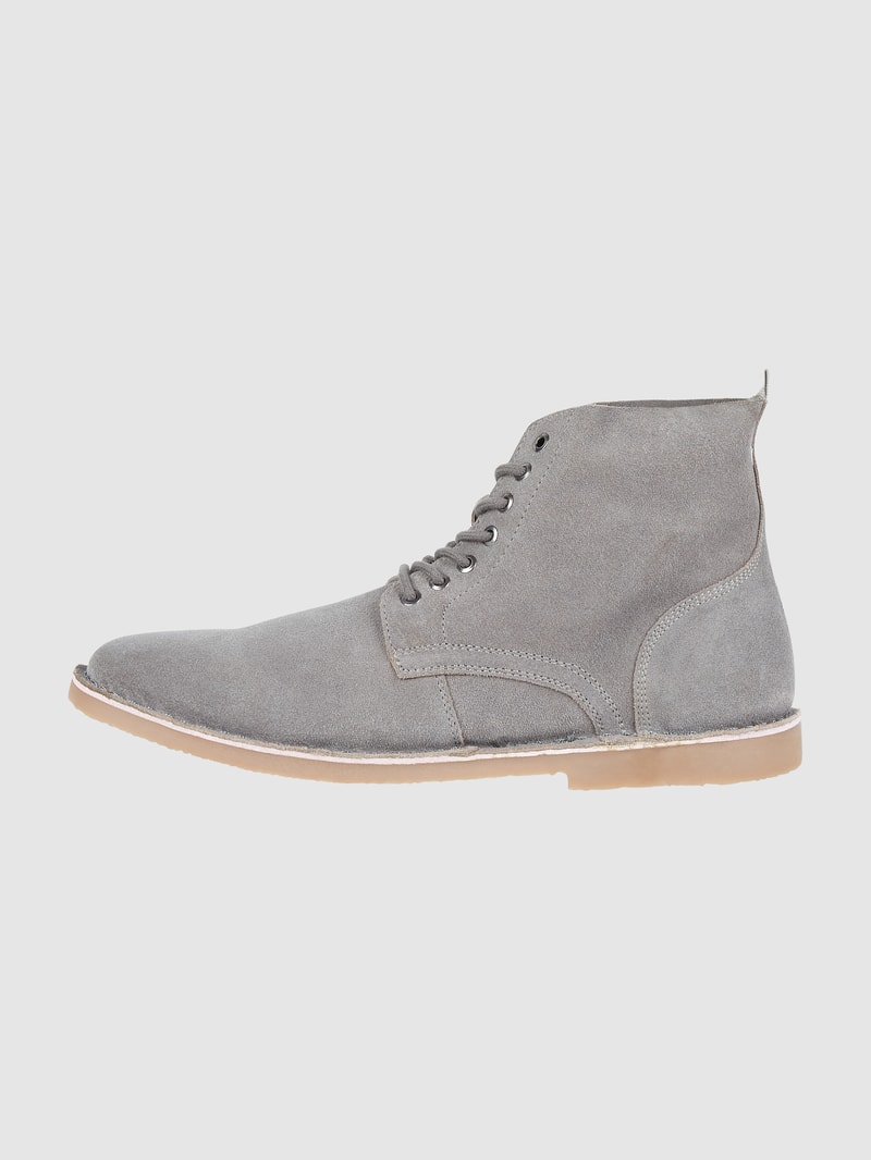 Boots aus Veloursleder Modell 'Bruce' in hellgrau