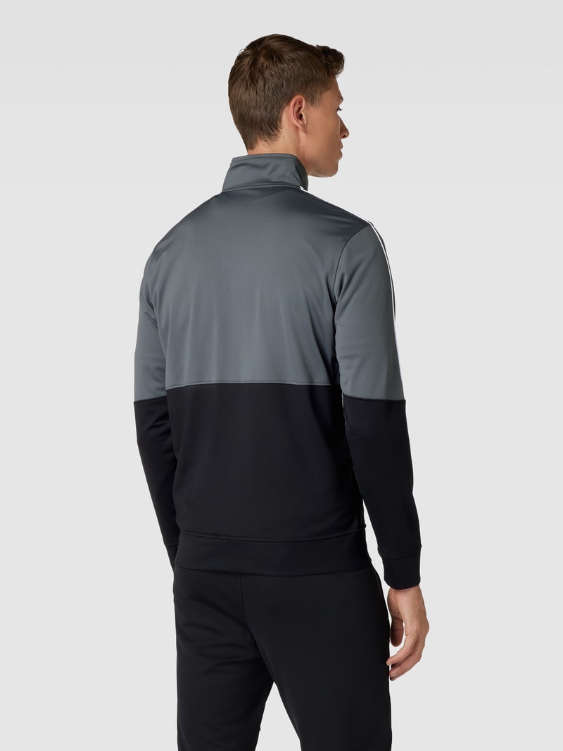 Sweatjacke mit Stehkragen in graphit