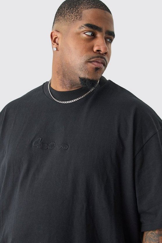 Plus Oversize T-Shirt in Waffeloptik